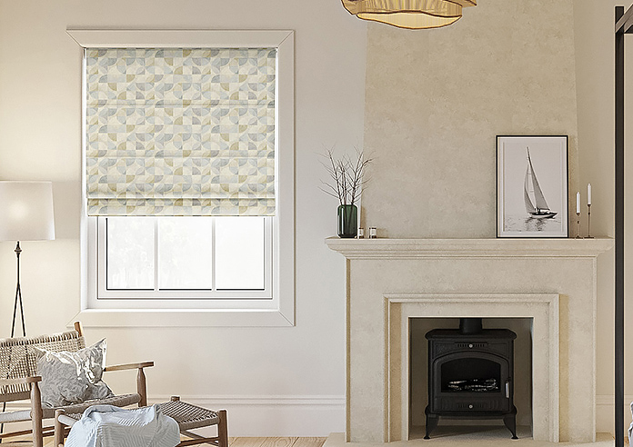 Mosaic Tile, Subdued - Twist&Fit Roman Blind - Image 3